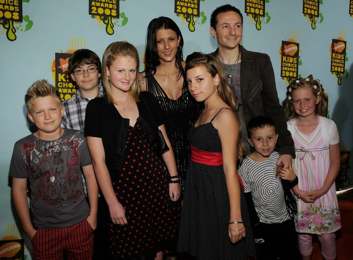 Chester with his wife and kids